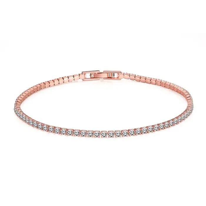 Bijoux en argent Sterling 925, Bracelet de Tennis de 16cm à 19cm, zircone de 2mm, cadeau d'anniversa