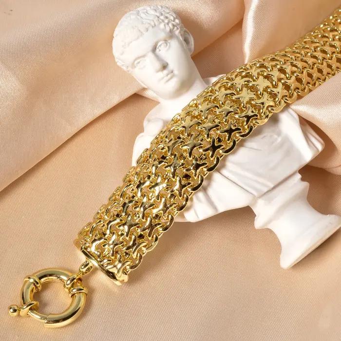 Bracelet en cuivre plaqué or 18 carats