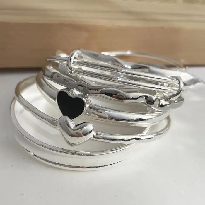 Bracelet en argent sterling 925 vintage fait à la main pour femmes et hommes pour occasions spéciales anniversaires fiançailles cadeau d'anniv