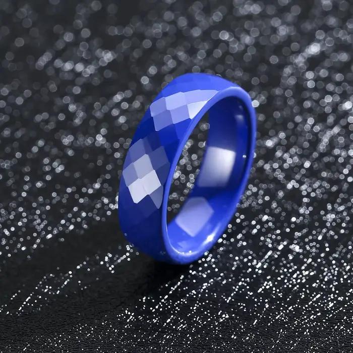 Bague de promesse en céramique 6 mm noir