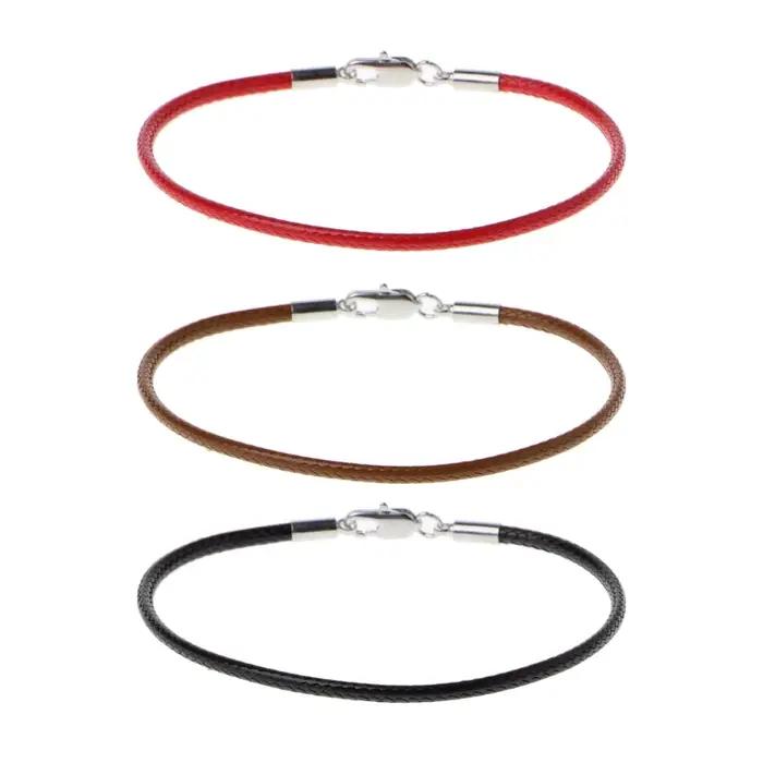 Bracelet à cordes tressées avec fermoir mousqueton