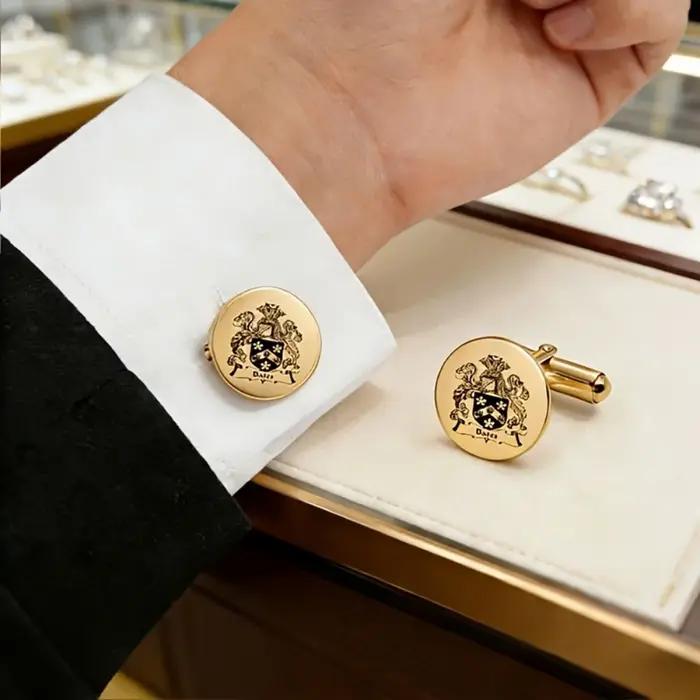 Boutons de manchette personnalisés avec photo pour hommes