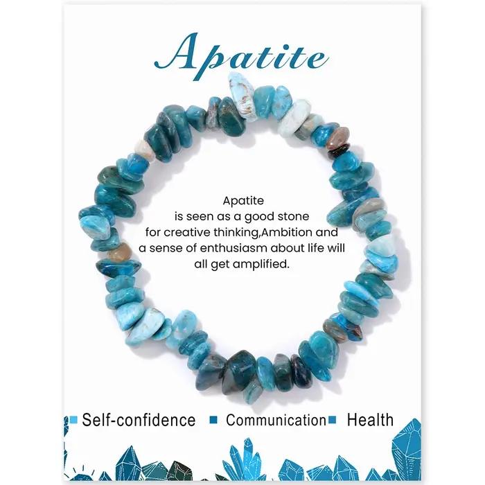 Bracelets de perles ATen bleues pour femmes et hommes