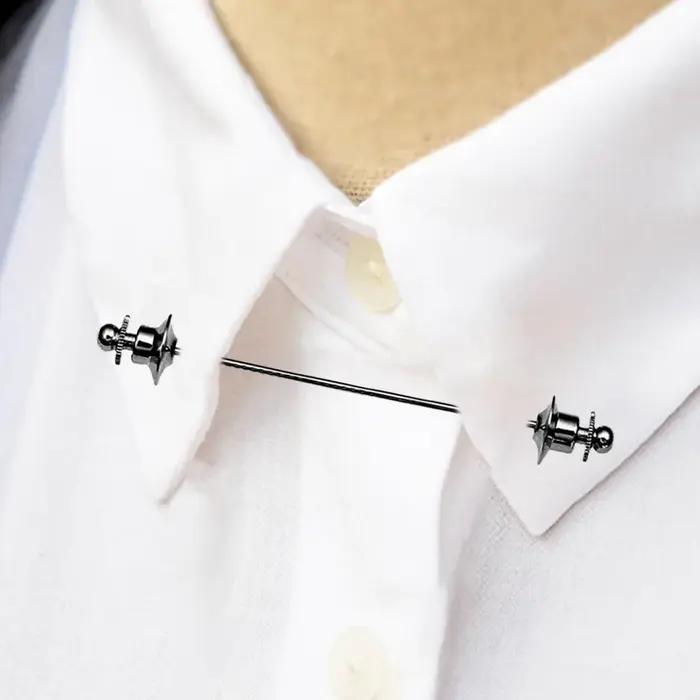 Mode hommes chemise col barre broche cadeau accessoires formel cravate