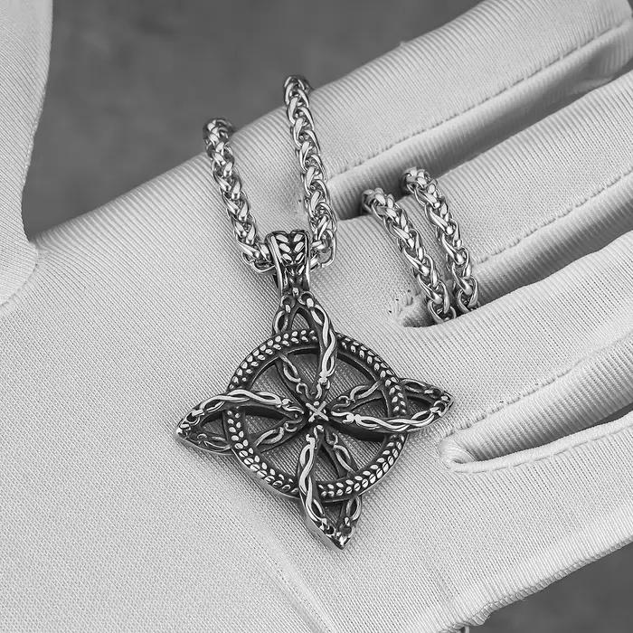Collier pendentif nœud celtique scandinave pour hommes et femmes