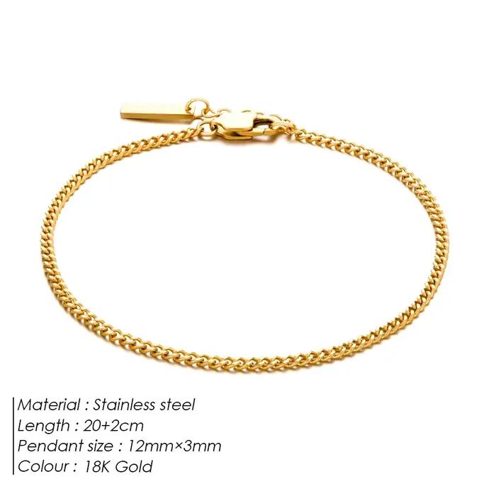 ELANDIS – Bracelet à pendentif carré pour hommes, bijoux personnalisés réglables, tendance, cent avec accessoires simples, vente en gros, nouvelle collection