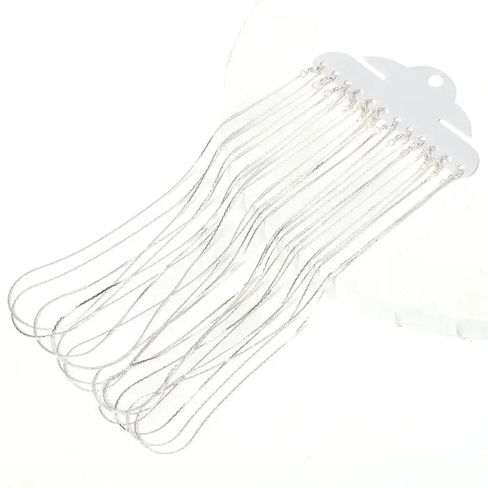 Gourmettes en chaîne DIY pour la création de bijoux personnalisés en métal alliage de zinc pour femmes occasions spéciales fourreau de 12 pièces avec fermoir homard longueur de 40 cm styles blanc gris noir vert