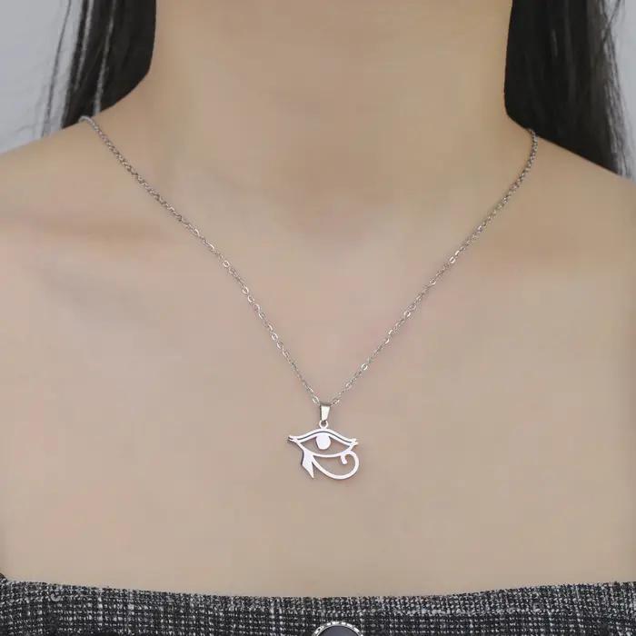 Collier Vintage égyptien ancien à Double paupière