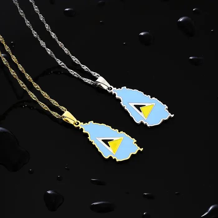 Collier pendentif en acier inoxydable pour hommes et femmes