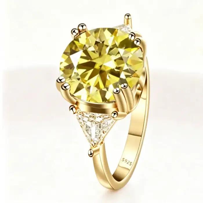 Bague Cocktail en Argent 925 avec Couronne à Griffes