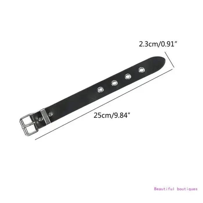 Bracelets Punk hommes femmes rétro Bracelet réglable poignet ceinture boucle manchette