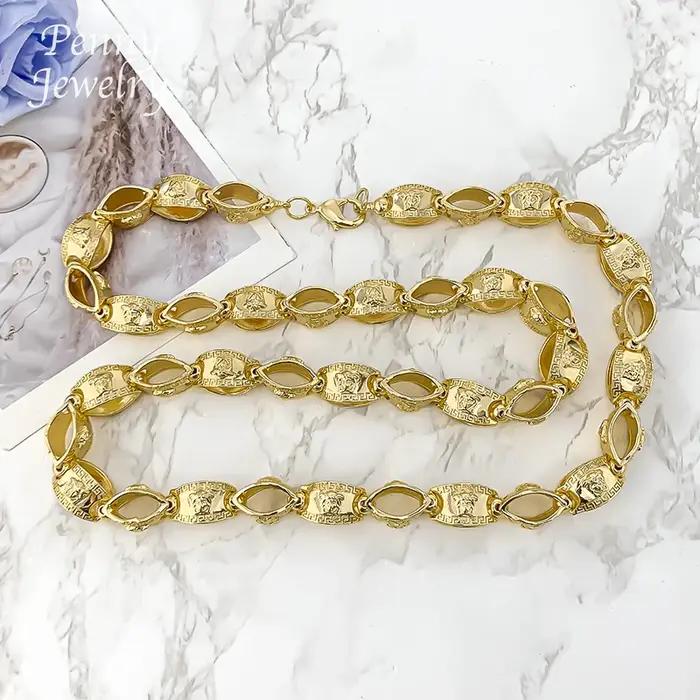 Collier long doré de 29 pouces