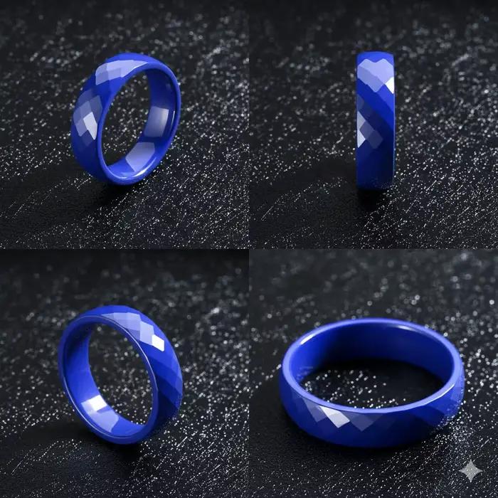 Bague de promesse en céramique 6 mm noir