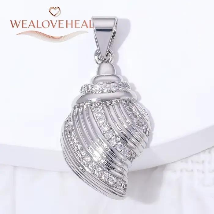 Charmes en laiton plaqué or 18K avec zircon cubique style océan pour création de bijoux DIY femmes occasions spéciales