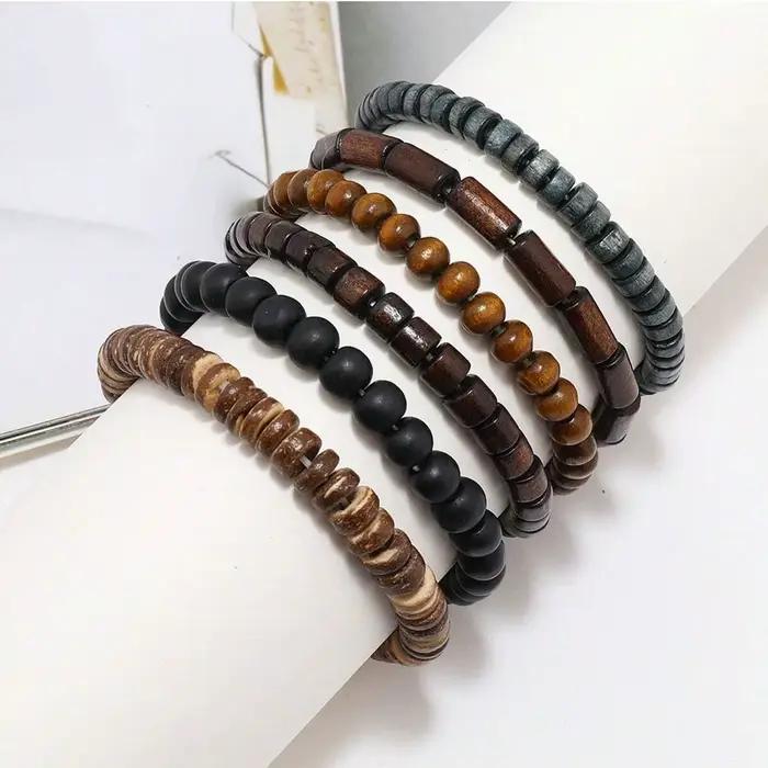 Wodeen – Bracelet tressé en cuir pour hommes