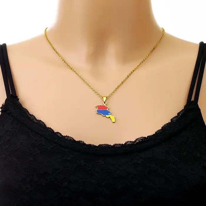 Collier pendentif en acier inoxydable pour hommes et femmes