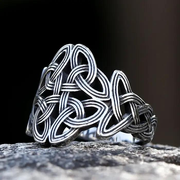 Bague Totem Vintage à nœud celtique pour hommes