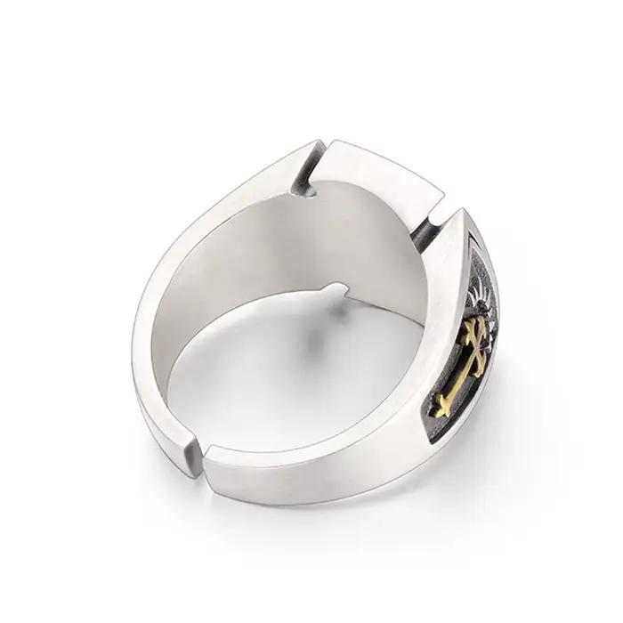 Bague rétro Croix de Guerre pour hommes