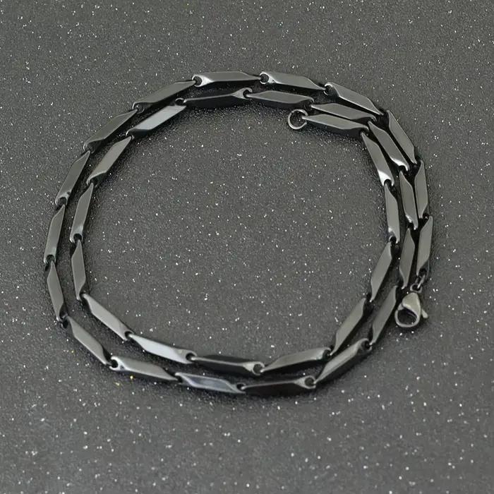 Noter nouveau collier en acier inoxydable pour hommes Hiphop Rock chaîne lien