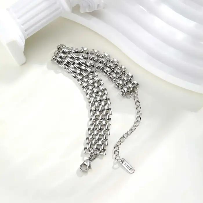 Bracelet en maille d'acier inoxydable pour hommes et femmes