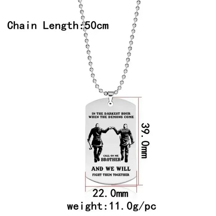 Collier avec étiquette de chien pour hommes