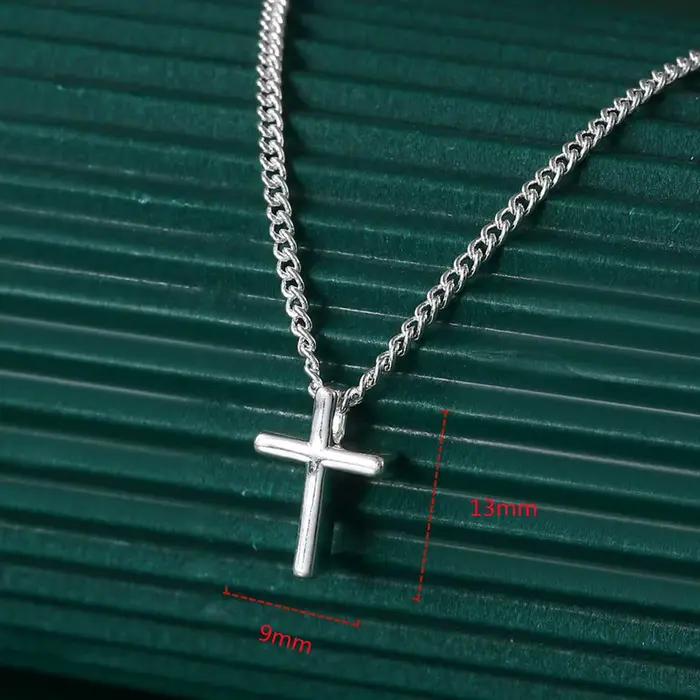 Collier pendentif croix en argent Sterling 925