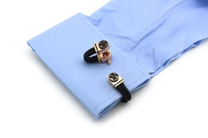 Boutons de manchette en cuivre avec perle dorée pour hommes élégants occasions formelles style vendange