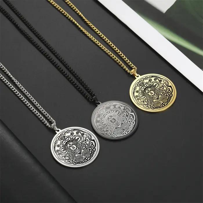 EUEAVAN Collier pendentif délicat déesse Freyja de la mythologie nordique