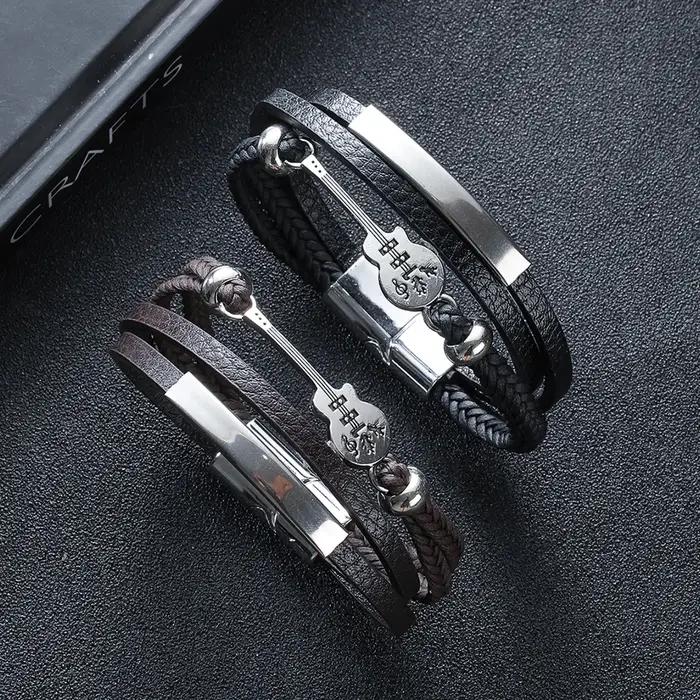 Bracelet en cuir personnalisé pour homme