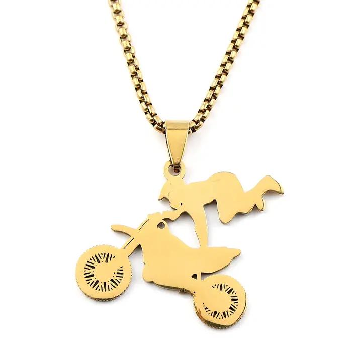 Collier pendentif Motocross pour femmes et hommes
