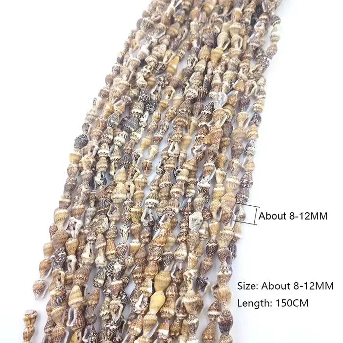 Collier de conque blanche naturelle avec coquillage doré pour femmes, bijou à bricoler soi-même, chaîne de coquillage, accessoire de décoration marine, cadeau original pour occasions spéciales