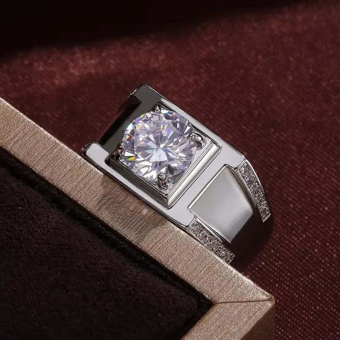 Bague de luxe en argent Sterling 925 pour hommes
