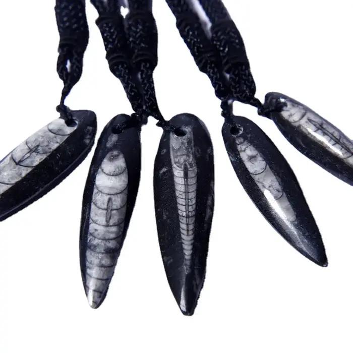 Collier pendentif avec breloques représentant des spécimens d'animaux paléo-oceaniques
