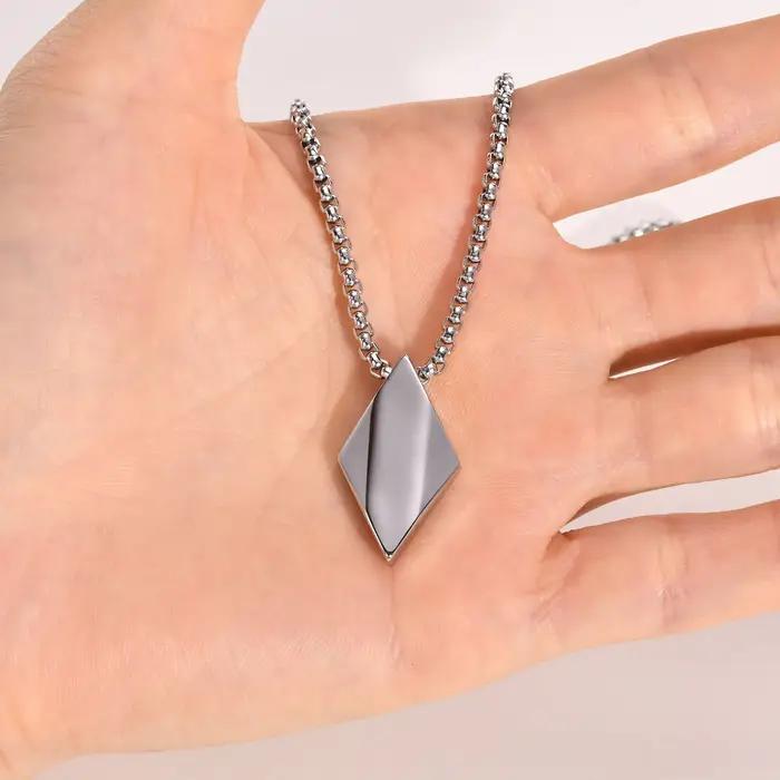 Collier Rhombus en Acier Inoxydable pour Homme