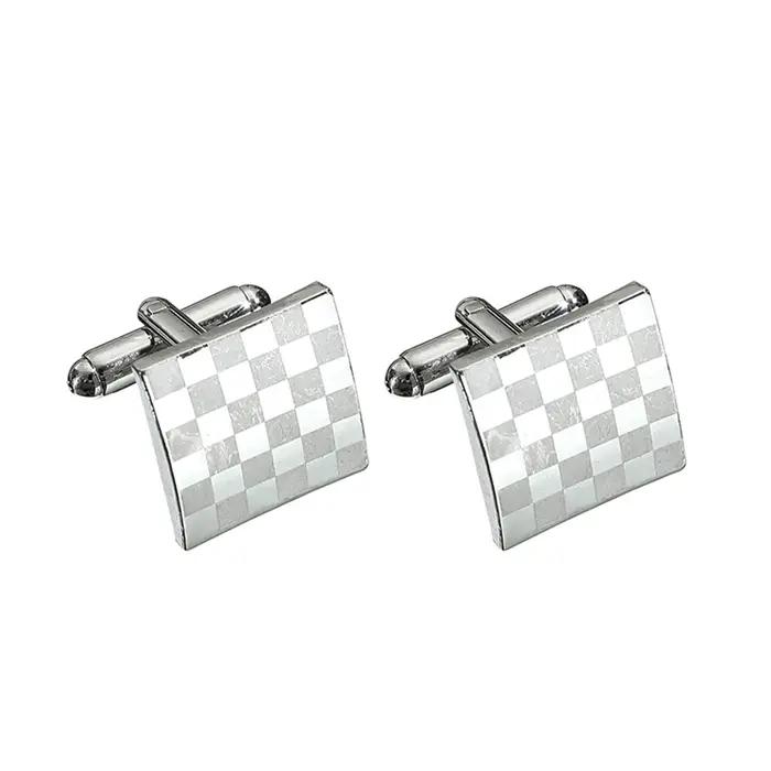 Boutons de manchette laser ovales