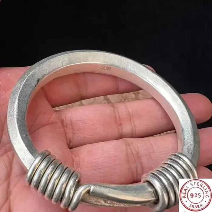 Bracelet ethnique Miao & Dong plaqué argent 925