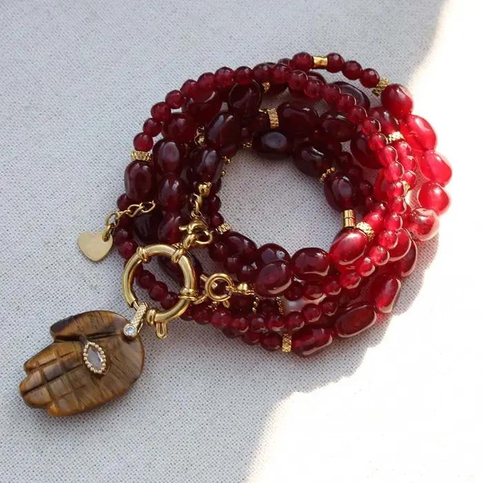 Colliers faits main 2026 avec pendentif main de Bouddha, bijoux tendance, rétro, élégants, rétro automne et hiver pour femme
