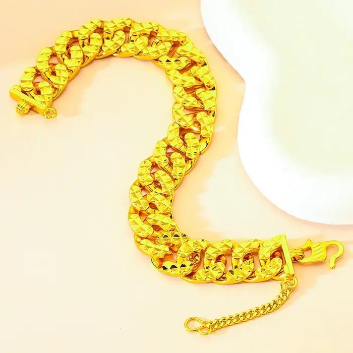 Bracelet en or véritable 24 carats pur 9999