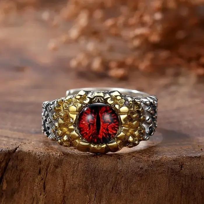 Bagues en argent thaïlandais 925 pour hommes, style punk vintage, hip hop, pythons, artisanat unique