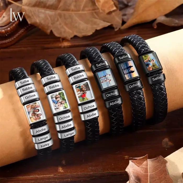 Bracelet photo personnalisé pour hommes