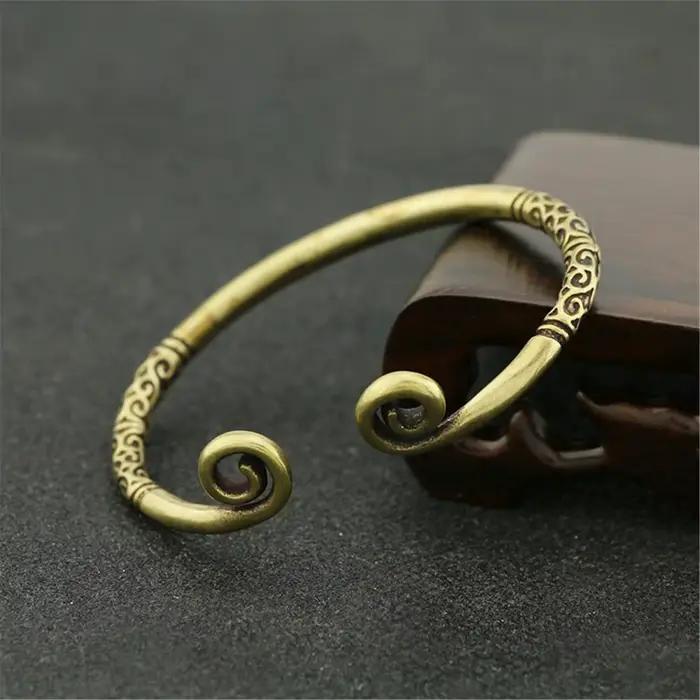 Bracelet à Main Réglable en Laiton pour Homme et Femme, Bijoux de Jour de Léon, Manchette, Cadeau de ixde Mariage