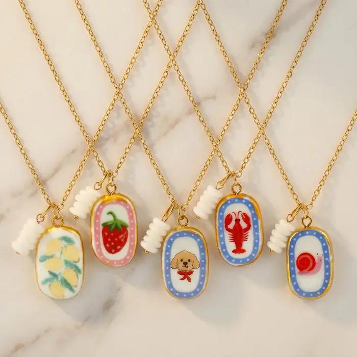 1 pièce Collier en acier inoxydable avec chaînes à maillons