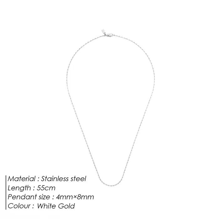 Collier en acier inoxydable ELANDIS avec finition plaquée or pour homme, chaîne simple, design géométrique, adapté aux différentes occasions