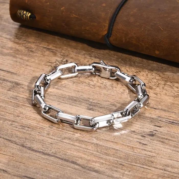 Bracelets rectangulaires en acier inoxydable pour hommes