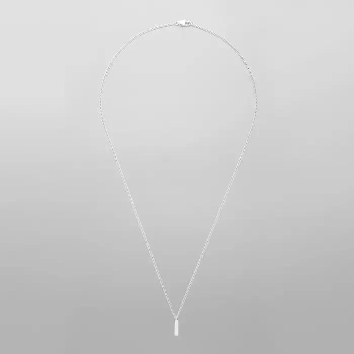 Pendentif Carré Minimaliste en Acier Inoxydable Plaqué Or 18 Carats Collier Mode pour Hommes Occasions Spéciales Élégant à Offrir
