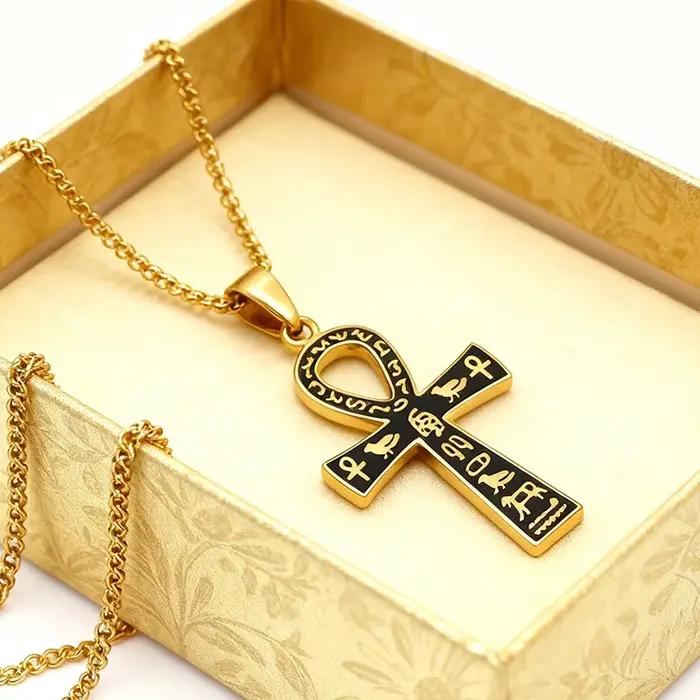 Collier pendentif croix égyptien Ankh