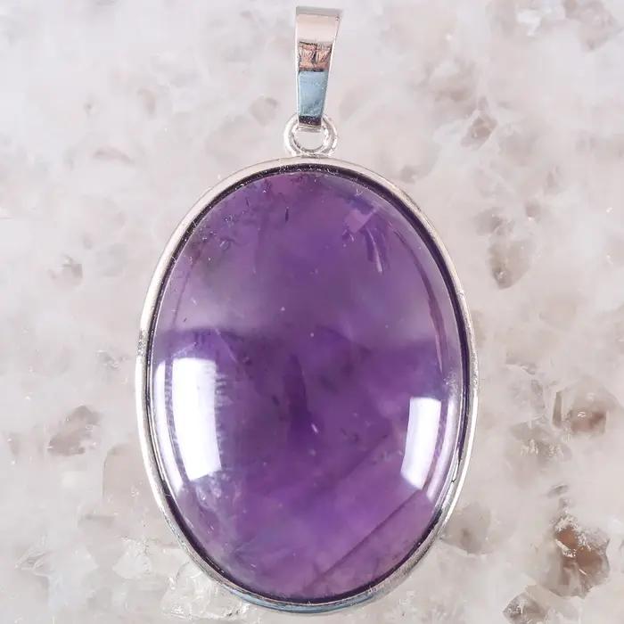 Pendentif Opale Ovale en Pierre Naturelle pour Femme et Homme