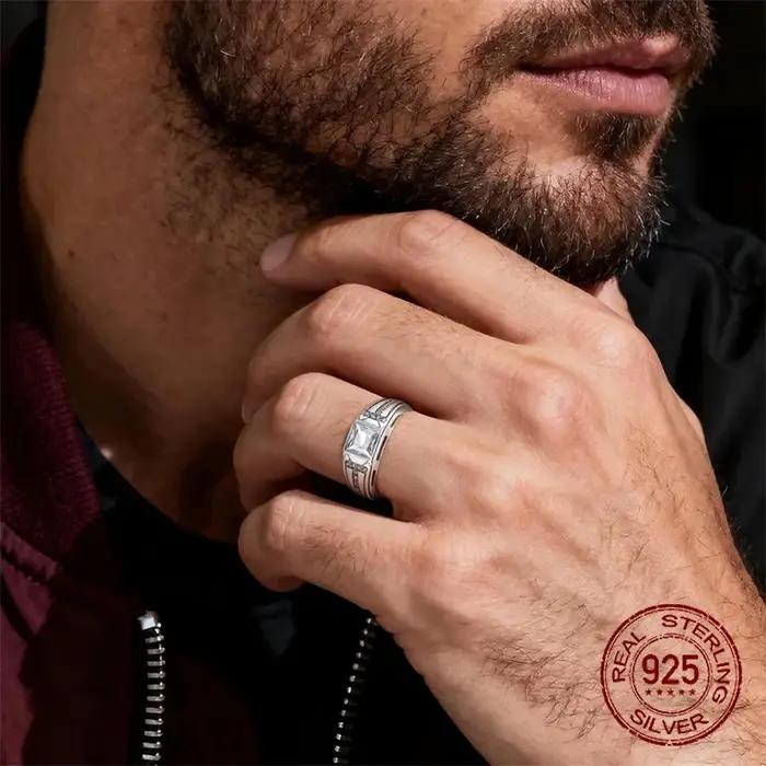 Bague Saint-Valentin en argent sterling 925 avec incrustation de zirconium blanc alliance de couple pour femmes occasions spéciales romantiques