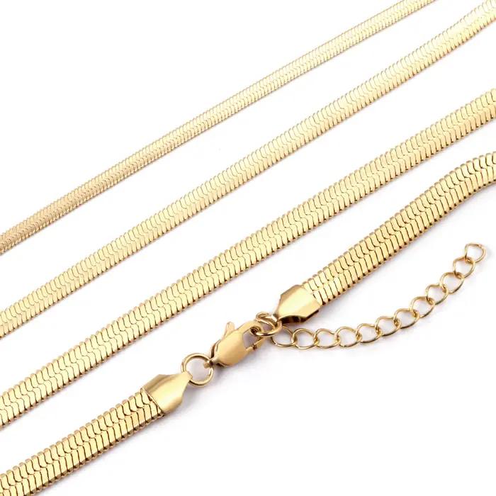 LUXUSTEEL – collier à chaîne en acier doré pour hommes et femmes, joli pendentif en acier inoxydable, bijoux cadeau