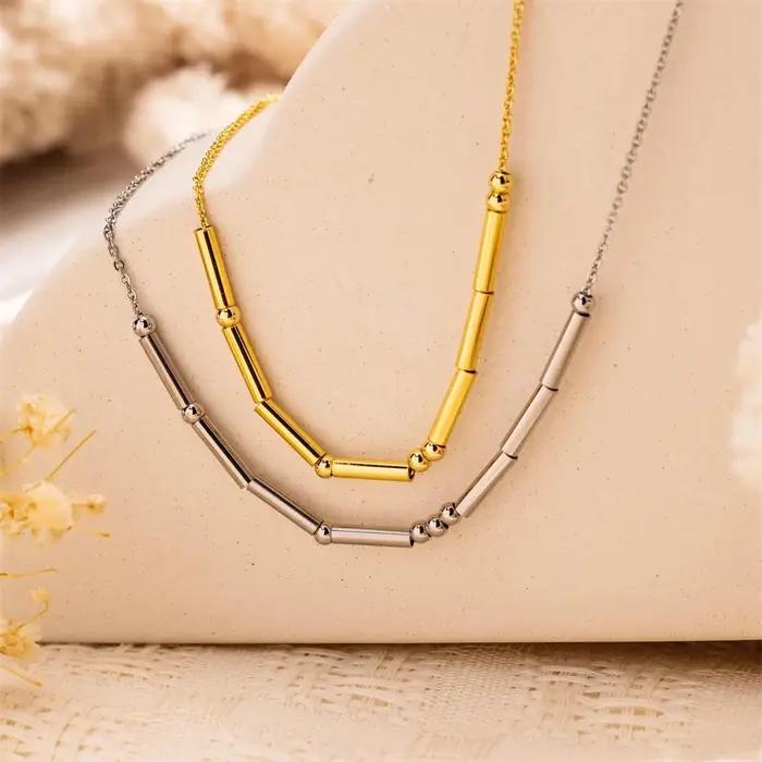 Collier personnalisé en code Morse, collier avec message secret, collier en acier inoxydable impermé